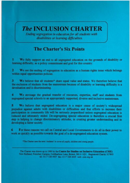 The Inclusion Charter (revised 2002)